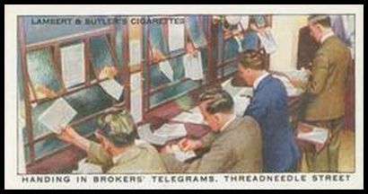 20 Handing in Brokers' Telegrams, Threadneedle Street